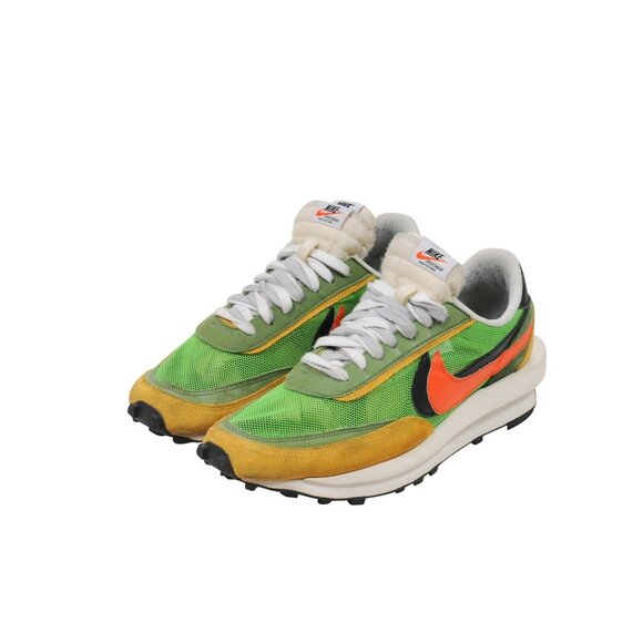 Nike Sacai Men Waffle LD Mesh Size US12 Green Yellow Multi Color Sneakers